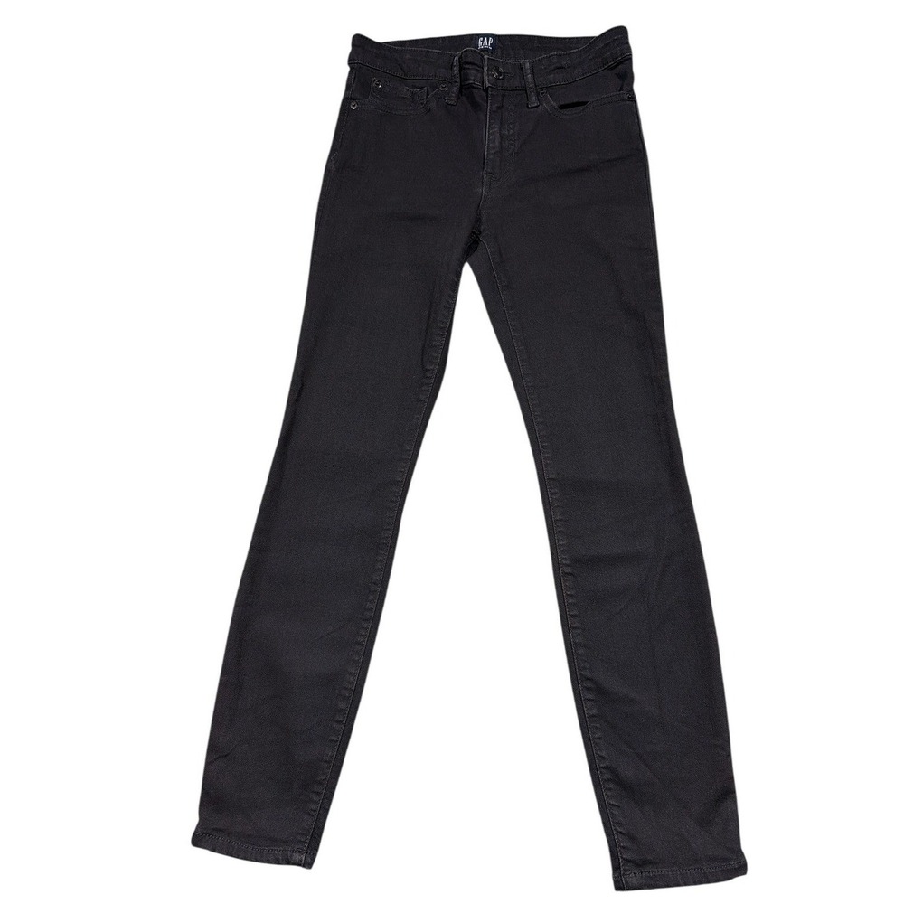 GAP Black Jegging Jeans Womens‎ 26 Slim Fit Stretch Denim Mid Rise Pants